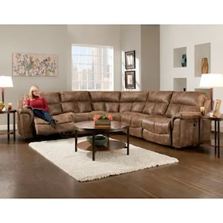 Sectional Sofa with 5 Seats (4 that Recline)